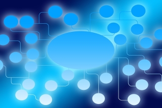 ブロックチェーンをイメージしたイラスト